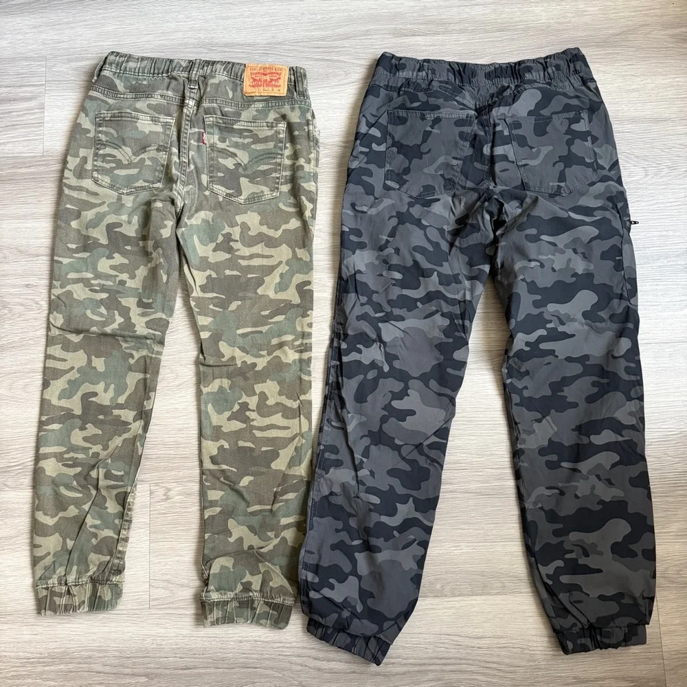 Boys Camo Jogger Pants Lot Levi’s Wrangler Size 14/16 L - Picture 2 of 10